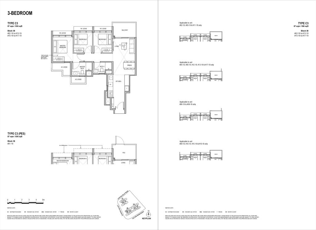 lentoria condo 3 bedroom floorplan